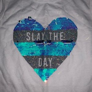 Girls white tank top never worn